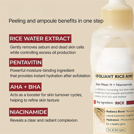 Rice Radiance Exfoliating Ampoule | Brightening Treatment by Trendora