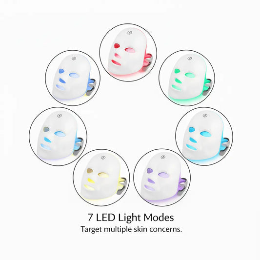 7-Colour LED Face Mask for Clearer, Smoother Skin at Home by Trendora