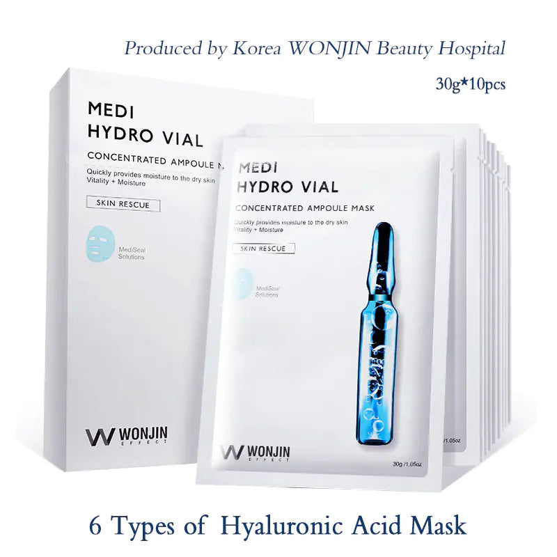 Korean Wonjin Hyaluronic Acid Ampoule Masks (10 Pack)