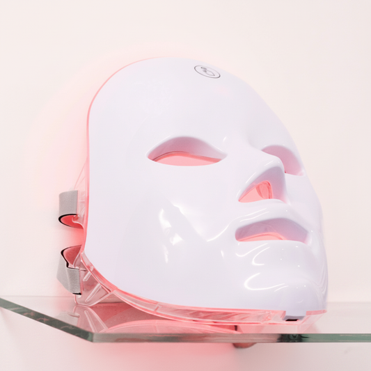 LED Face Mask with Red Light Therapy + Serum | Acne & Anti-Aging Skincare Kit by Trendora