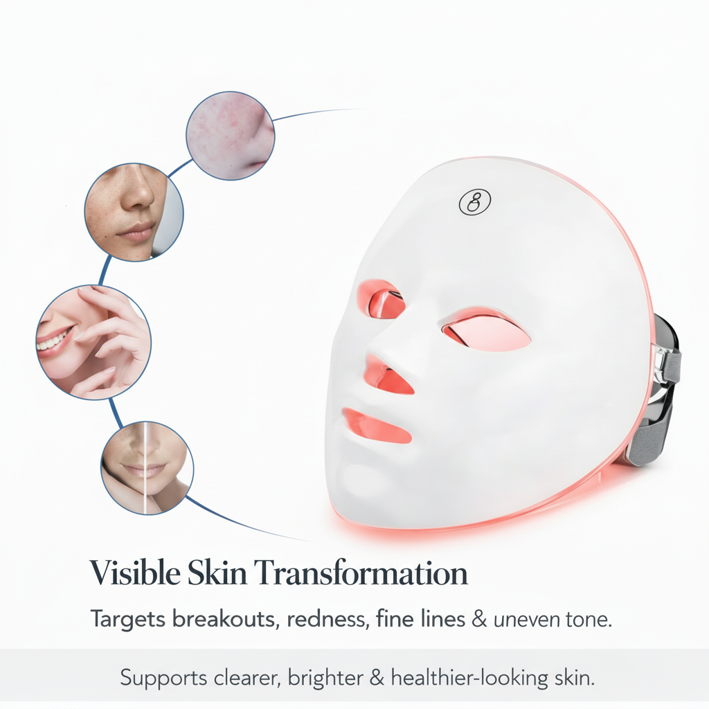 7-Colour LED Face Mask for Clearer, Smoother Skin at Home